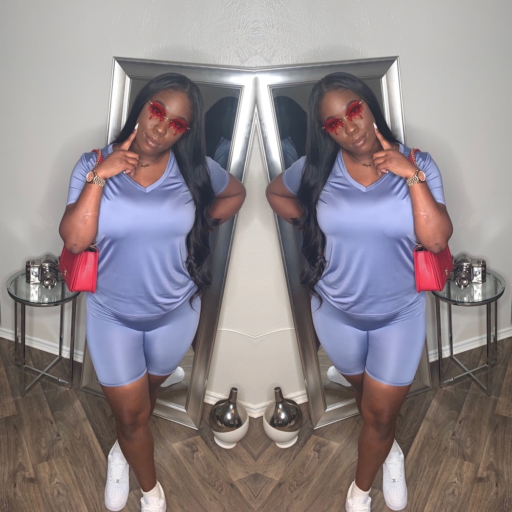 Denim Blue Short Set